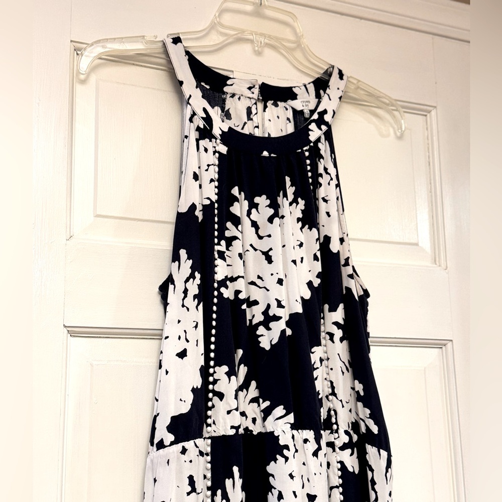 Crown & Ivy Black and White Halter Sundress